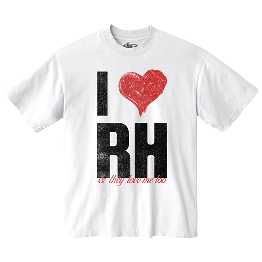 I LOVE RH GLITTER (WHITE)