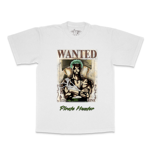 PIRATE HUNTER "WANTED" TEE (WHITE)